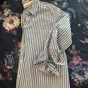 Old Navy Blue White Stripe Tunic Shirt Like New Size  XL